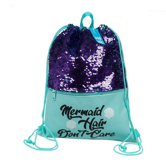 Zoe and Zac Other - Mermaid Hair Don't Care Cinch String Backpack Bag